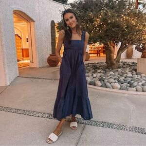Free People Isabella Maxi Dress Blue Depth